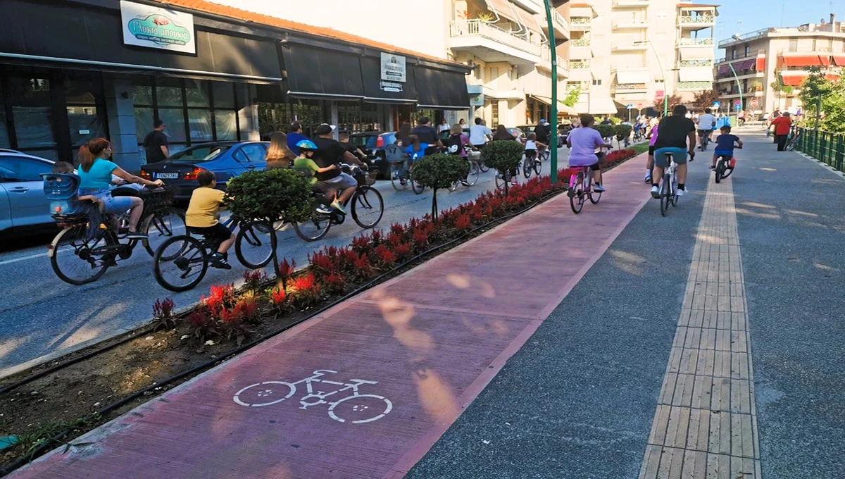 Ποδηλατάδα στο κέντρο των Τρκάλων