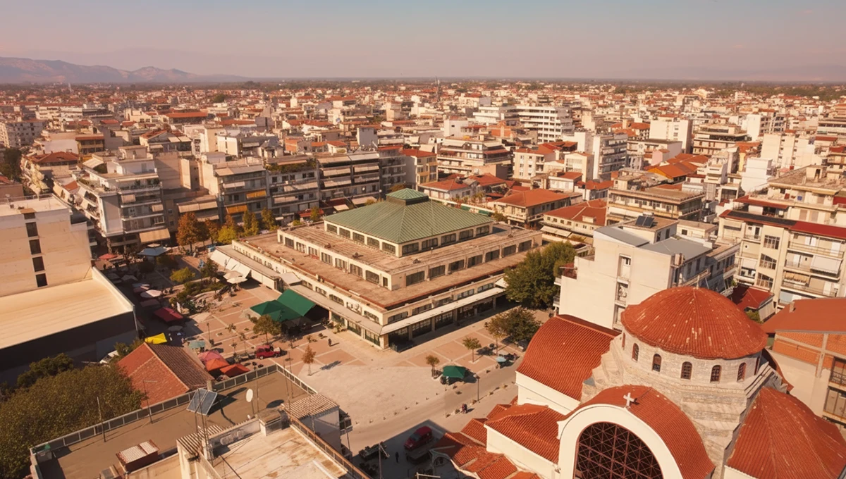 Η κεντρική αγορά και πλατεία της πόλης Καρδίτσας