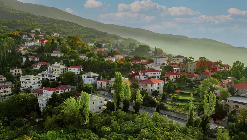 Πορταριά Πηλίου κοντά στον Βόλο, με αρχοντικά και πέτρινα σοκάκια