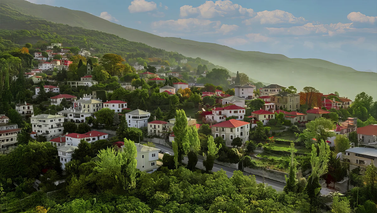 Πορταριά Πηλίου κοντά στον Βόλο, με αρχοντικά και πέτρινα σοκάκια