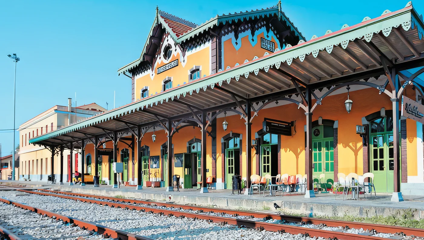 «Ο Σιδηροδρομικός Σταθμός του Βόλου, έργο του Εβαρίστο ντε Κίρικο».